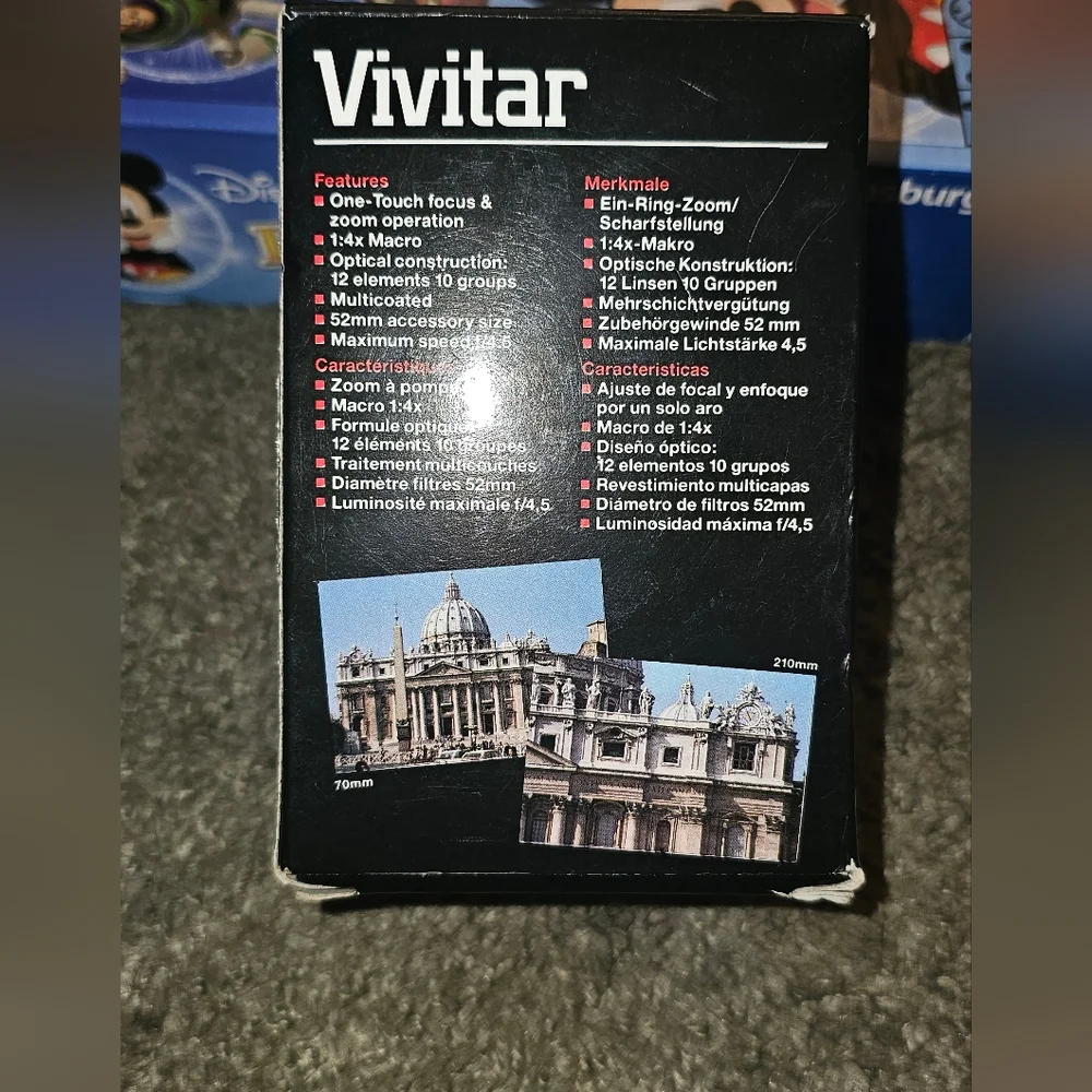Vivitar 70-210mm F4.5-5.6 Macro 1:4X Zoom Camera Lens